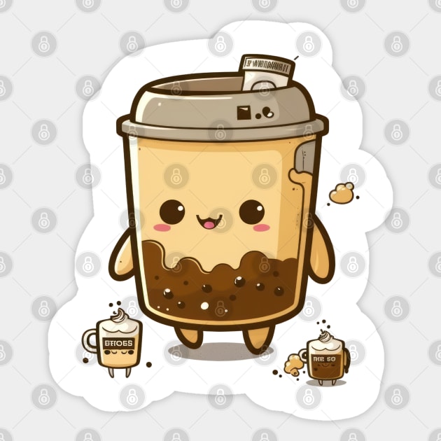 Coffee never looked so cute Sticker by Pixel Poetry